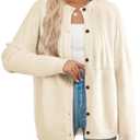 Dokotoo White Cardigan Sweaters for Women 2026 Fall Outfits Fashion Long Sleeve Casual Open Front Cardigan Ashion Trendy Women's Cardigans Lightweight Fitted Crochet Knit Winter Cardigan, XL