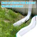 1 Pack Gutter Downspout Extensions for Draining Away Downspout Extender Downspout Diverter, Fits All Standard Downspouts (White, 11"x48")