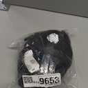 2 Circle Black Storage Bags 7x6 inch
