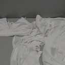 Women Sexy 2 Piece Outfits Dress Chiffon Strap Deep V Neck Bra Crop Top High Split Maxi Dresses Skirt Set (Large, White)