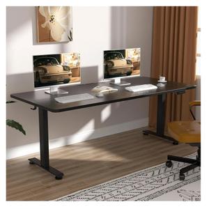 Veken 63×27.6 Inch Large Electric Standing Desk, Gaming Table, Black
Height Adjustable Sit Stand Up Computer Tables for Home Office, Study , Writing, Suit students, employees and group work
