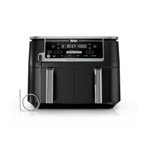 Ninja DZ550 Foodi 10 Quart 6-in-1 DualZone Smart XL Air Fryer with 2 Independent Baskets, Smart Cook Thermometer for Perfect Doneness, Match Cook & Smart Finish to Roast, Dehydrate & More, Grey