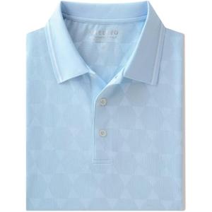 M MAELREG Mens Polo Shirts Short Sleeve Jacquard Performance Moisture Wicking Lightweight Casual Active Mens Golf Shirt (XL)