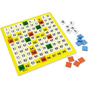 Learning Resources Hundred Number Board, Early Math, Counting Games for Kids,151 Piece Set, Ages 5+