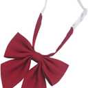 Bow Tie for Women Girl, Pre-tied Girl's Bowtie Solid Color Womens Bow Ties for Graduation Party School Office Casual