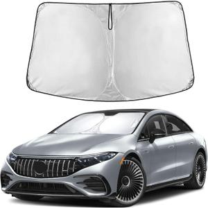 EcoNour Windshield Sunshade Compatible for Mercedes Benz EQS 2022-2023 2024 2025, Sun Visor for Front Windshield & Window Sun Shade Cover, UV Heat Blocker & Protector, Car Accessories