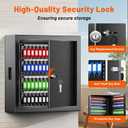 75 Position Wall Mount Key Cabinet with Drop Slot, Adjustable Hooks