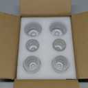 Double Sided Vintage Ribbed Taper Glass Candle Holders,Tea Candle Holder for Table Centerpieces, Wedding Decorations and Dinner Parties (Clear, 6 PCS)