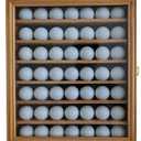 Premium 'Hole in One' Golf Ball Display Case - Exceptional Craftsmanship, Elegant Home Decoration, and Ideal Gift for Golf Enthusiasts Natural Color
