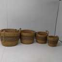 Grayson Lane Multiple sizes Brown Dried Plant Sea grass Decorative Basket 4 -Pack (15x 10.5, 12.5x 9.5, 11x8, 9x7 inch)