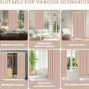 AJAZZ 100% Blackout Accordion Doors Interior Magnetic Door Curtain Front Door Curtains for Glass Window Sets (1 Pack, 74 W x 78 L, Pink+Rod)