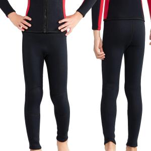 3mm Wetsuit Pants for Kids Neoprene Bottom for Boys Keep Warm in Cold Water Wet Suit Pants for Girls Wetsuit Pants Toddler Little Children Swimming Scuba Diving Snorkeling (8, Black)