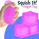Stress Cube. Fidget Toys for Kids & Adults. Sensory Squeeze Toy- Non-Toxic, BPA-Free & Hypoallergenic - Squishy Cube Anxiety & Stress Reliever for Home, Office & School 2.17in (Purple)