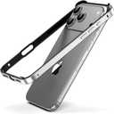 for iPhone 17 Pro Bumper Case Metal, No Back Design Compatible with MagSafe, Aluminum Alloy + TPU Bumper Frame Slim Fit Excellent Heat Dissipation 4 Corner Raised Shockproof (Silver)