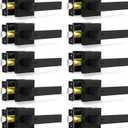 Privacy Door Levers, 10 Pack Matte Black Door Handles Heavy Duty Bed and Bath Door Locks Interior Keyless Locksets, Reversible for Left Right Handed Doors