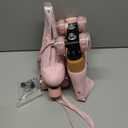 jessie Roller Skates for Girl and Women, PU Leather Light up Kids Roller Skates, Cute Adjustable Four-Wheel Beginner Youth Roller Skates Girls Outdoor Indoor (Youth 3.5, Pink),