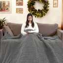Eydna Electric Heated Blanket Throw Size 50"60" with 9 Heating Levels & 1-10 Hs auto Off, Heating Throw Double Sided Sherpa, Energy Efficient, Machine Washable, Sofa & Office, Light Gray