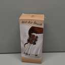 Travel Blow Dryer Brush in one, Dual Voltage 110V-240V Mini Hot Air Brush, Hair Trends Nano Titanium 2 Inch One Step Hair Dryer and Styler Volumizer Oval Shape (50 mm, White & Rose Gold)