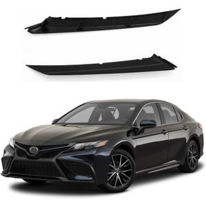 Matt Black Car Headlight Trim Strip Front Head Light Lamp Eyelid Cover Mouldings for Camry SE XSE 2018-2021