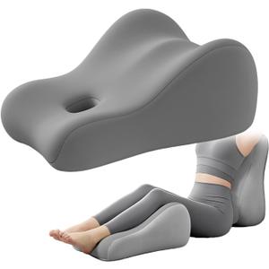 Natural Latex Wedge Pillow Ergonomic Support Cushion for Back, Waist & Leg Relief - Multi - Functional Body Positioner, Grey