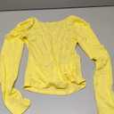 ForeFair Women Sexy Backless Short Sleeve Slim Fit Crewneck Summer Casual Y2K Crop Tee (A Light Yellow), XS