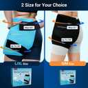 Comfytemp Hip Ice Pack Wrap for Sciatica Pain Relief, Hip Replacement Kit After Surgery, Reusable Gel Ice Pack for Injuries, Hot Cold Compress Recovery Item Physical Therapy for Men Women, Black (S/M)
