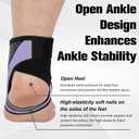 2 x 2-Pack Adjustable Ankle Brace, Lace Up Ankle Stabilizer with Support Straps, Compression Sleeve for Plantar Fasciitis, Tendonitis, Sprain Support, Suitable for Men & Women (Gray), One Size