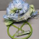 3Pcs Artificial Hydrangea Flowers for Outside, Large Flower Decorations for Birthday Party, Fake Flowers for Garden, Hotel, Office, Home Farmhouse Decor, Wedding, Art Gallery, Store-Blue