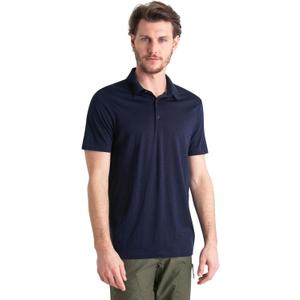 Icebreaker Merino Men's Merino 150 Tech Lite Ss Polo (Large, Midnight Navy)