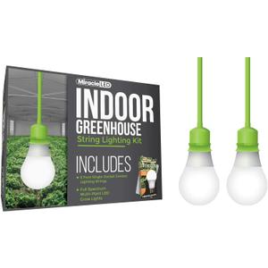Miracle LED Single-Socket 6ft Corded Indoor Greenhouse Kit with Absolute Daylight Plus Full Spectrum Grow Light Replacing 150W (2-Pack)