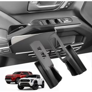 Door Side Storage Box Compatible with Toyota 4Runner 2025 2026 6th Gen&Compatible with Toyota Tacoma 2024 2025 Double Door Side Box Insert Glove Pallet,Effectively protect the car lift button