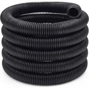 Glooglitter 4 in OD x 25 ft Flexible Drain Pipe Expandable Landscaping Drain Pipe Corrugated Pond Tubing PE Hose Black Solid Tubing for Pond Pump Fountain Garden Swimming Pool Fountain Waterfall