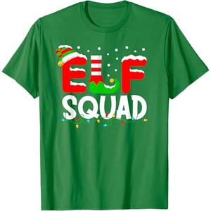 Elf Squad Christmas Matching Family Toddler Boy Girl Funny T-Shirt, Large 