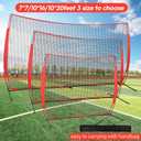 10x20ft Portable Sport Net with Handbag and 12 Ground Nails. Stable Backstop Net for Softball, Lacrosse, Soccer, Baseball. Ball Stop Equipment for Backyard Garden Training（Only Block）