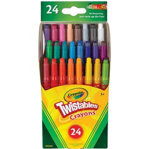 Crayola Twistables Crayons Coloring Set, Mini, Kids Indoor Activities at Home, 24 Count, Assorted