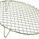 Dia 12" X 2" Height Multi-Purpose Cross Wire Rack Round Steaming Cooling Stainless Steel Barbecue Racks/Grills/Pan Grate/Carbon Baking Net (305mm/12)