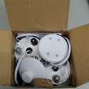 2 Pack Uplighting Indoor, LED Floor Can Lights with Remote and Timer, 3 Color Temps Dimmable Spotlight for Corner Sofa Plant Home Accent Lighting, 5.9 FT Plug Cord & Foot Switch, White