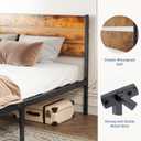 OLIXIS Full Size Bed Frame with Headboard, 800LBS Mattress Foundation with All Sturdy Metal Support, Under Bed Storage, No Box Spring Needed, Easy Assembly, Rust Brown