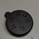 Retractable Travel Power Strip: 10 ft Extension Cord Portable Powerstrip with 5 Outlet 2 Smart USB Port 2 USB C for Travel Cruise Ship Beach Vacation