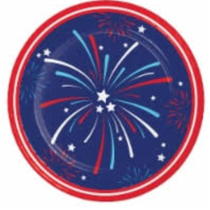 11 x Party Creations Patriotic 7-Inch Paper Plates, 8 ct 