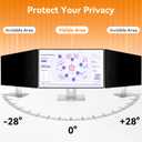 [2-Pack] 18.5 Inch Computer Privacy Screen for 16:9 Aspect Ratio Widescreen Monitor, Eye Protection Anti Glare Blue Light Computer Monitor Privacy Filter, Removable Anti-Scratch Screen Protector Film