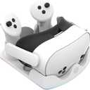 Meta Quest 3S/3/2 Charging Dock, RGB Light Charging Station, VR Glasses Accessories with Stand for Headset & Controller