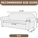 Stretch Sofa Covers for 3 Cushion Couch, Sofa Covers for Pets Washable Sofa Protector, 3 Seat Couch Slipcover with Non-Slip Elastic Bottom for Dogs (Sofa 73"-85", Khaki)
