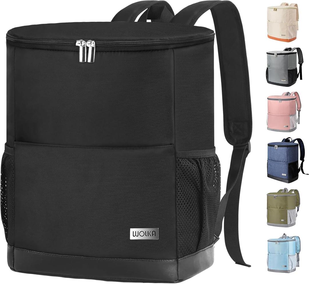 Insulated Cooler Backpack Outdoor - Leak Proof Backpack Cooler 30 Cans, Waterproof Lightweight Cooler Bag for 12h Hot/Cold Retention - Soft Cooler for Travel, Camping, Beach, Lunch