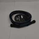 DEWENWILS Short Garden Hose 10 ft x 5/8", Hybrid Water Hose with Rotate Handle, Heavy Duty, Lightweight, Flexible Hose for Plants, Car, Yard, 3/4 Inch Solid Fittings, Drinking Water Safe, Black Blue