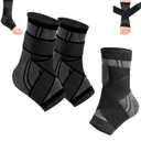 Ankle Brace Compression Support With Adjustable Fishnet Strap For Plantar Fasciitis Relief - Pain Relief & Injury Healing , Ankle Straps And Achilles Tendon Support For Men And Woman - Perfect Achilles Tendonitis Brace