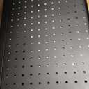 uyoyous Pegboard Display Metal Pegboard Panels Rolling Pegboard Display 23.62" X 68.5" Pegboard Organizer with 30 Hooks for Garage Office Craft Room Retail Stores Vendors Selling Accessories, Black