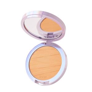 tarte face tape pressed powder  Medium-Coverage Waterproof Powder with Hyaluronic Acid, Snow Mushroom & Peptides to Smooth & Set Makeup, Lightweight, Vegan & Cruelty Free (34S medium sand(medium skin with warm, golden undertones))