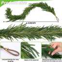 1 Pcs Artificial Norfolk Pine Garlands Christmas, 6 FT Dense Real Touch Winter Pine Garland Ornament, Green Artificial Greenery Garland for Table, Mantle, Wall, Indoor, Outdoor Christmas Decorations