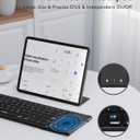 Samsers Foldable Bluetooth Keyboard with Touchpad, Full-Size Wireless Folding Keyboards with Holder, Rechargeable Portable Travel for iOS Windows Android Mac OS, Support 3 Devices (BT5.1 x 3)